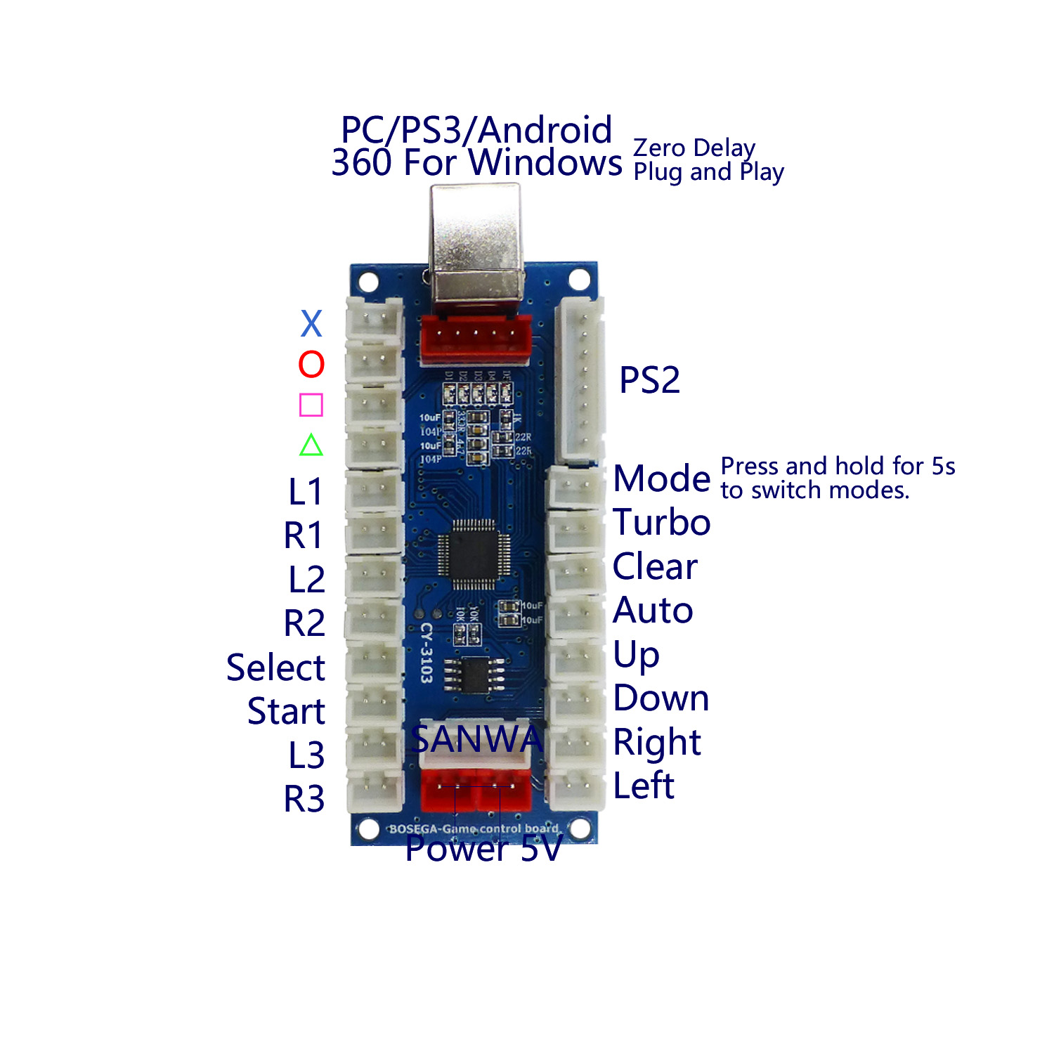 SJ@JX Arcade-Controller Zero-D – Arcade Button Pcb Bewertung und Preis