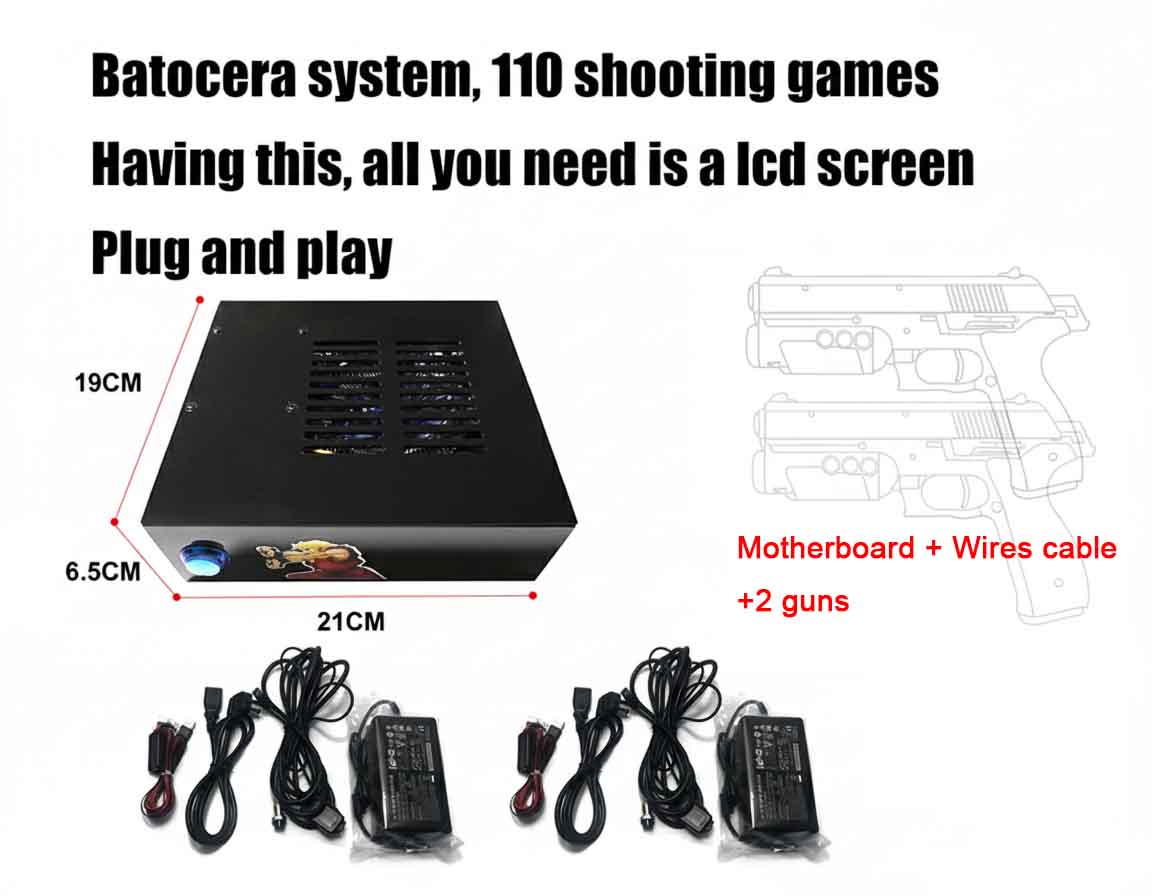 Batocera-Spielsystem mit Dual  – Gun Shooting Arcade Bewertung und Preis